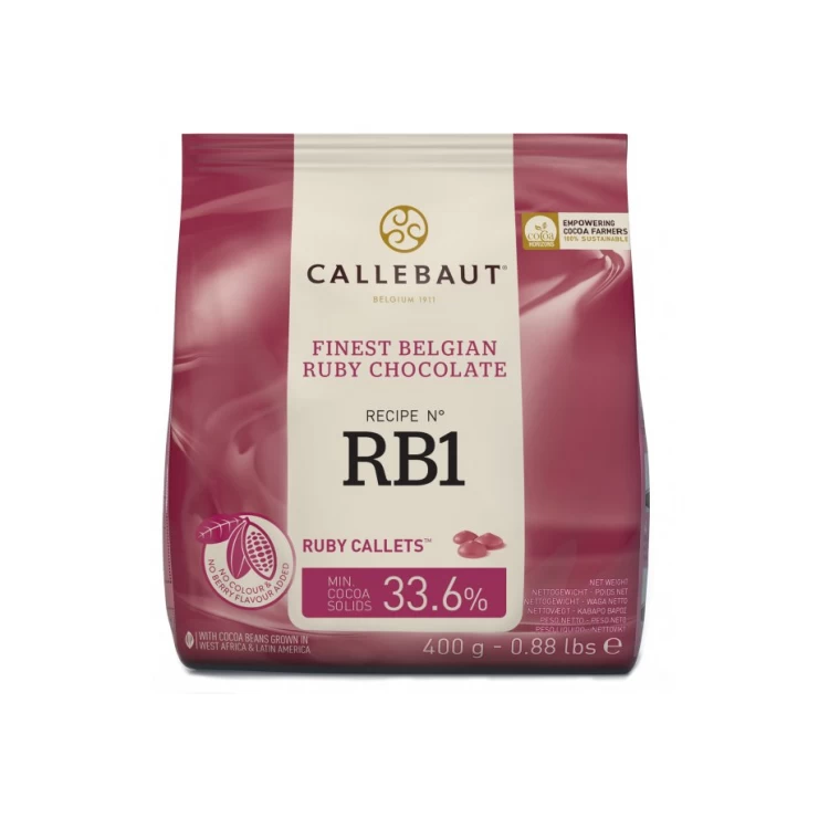Бельгийский рубиновый шоколад Callebaut Ruby 400 грамм