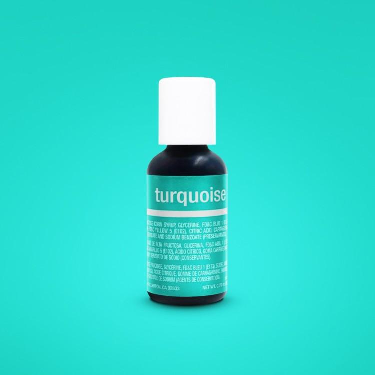 Гелевый краситель Chefmaster Бирюзовый (Turquoise) 21 г