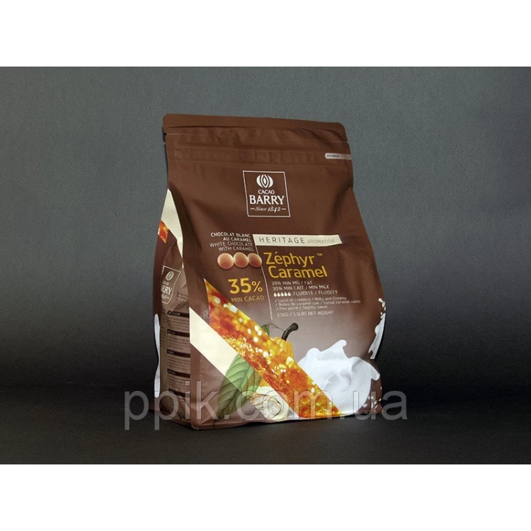 Бельгийский шоколад белый с карамелью Zephyr 35%, Barry Callebaut, 0,5 кг