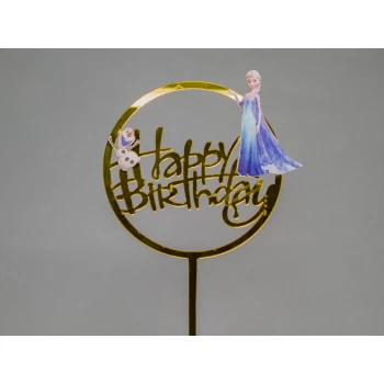Зеркальный топпер Happy Birthday Холодное сердце
