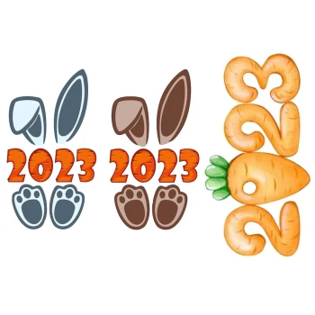 Вафельная картинка Ушки кролика 2023