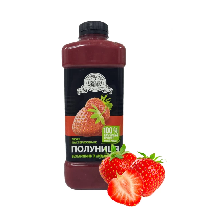 Пюре пастеризованное Клубника 10% сахара Fruity Land 1 кг