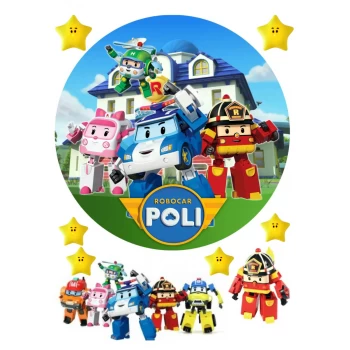 Вафельная картинка Robocar Poli