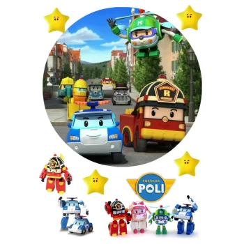Вафельная картинка Robocar Poli 2