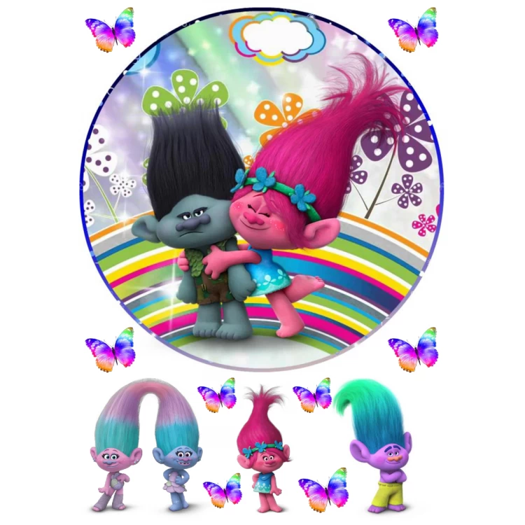 Вафельная картинка Trolls 3