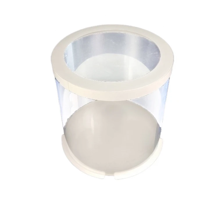 Коробка тубус 250х250 белая с прозрачной крышкой (1 шт.)