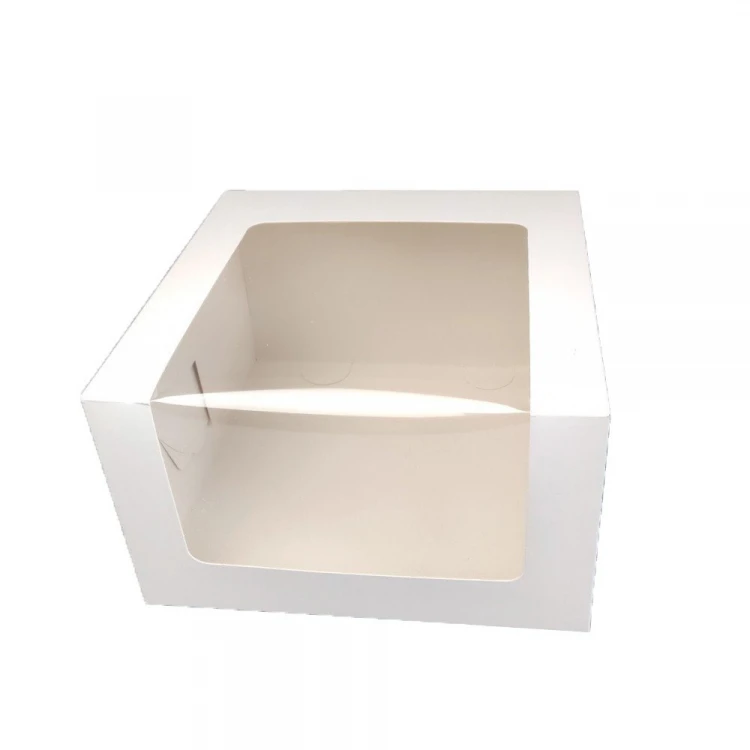 Картонная коробка для торта 200*200*150 С ОКНОМ (10 шт.)