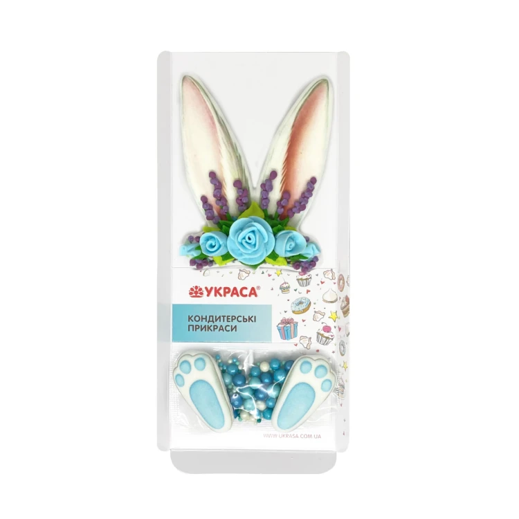 Набор "Ушки зайчика с посыпкой" голубой Украса
