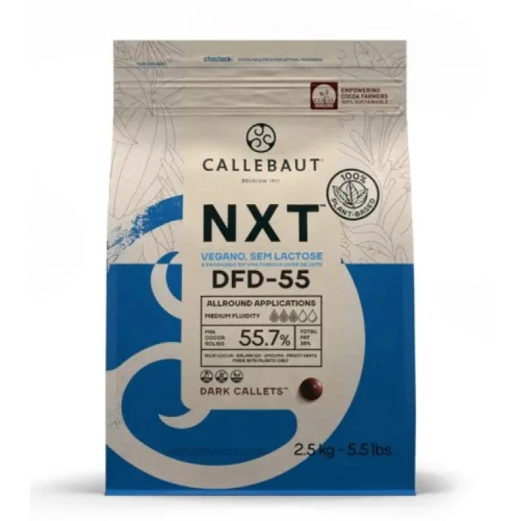 Темный шоколад NXT Barry Callebaut БЕЗЛАКТОЗНЫЙ 55,7%, 2,5 кг