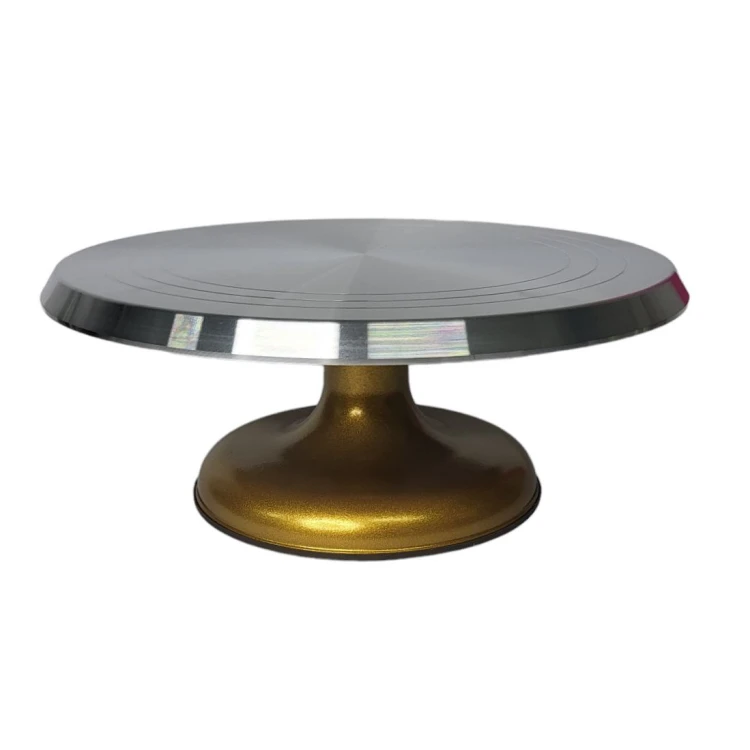 Стойка для торта вращающаяся металлическая ЗОЛОТО