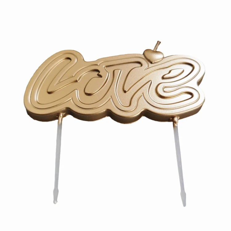 Двойная Свеча для торта LOVE
