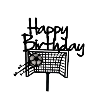 Топпер Happy Birthday ВОРОТА (черный)
