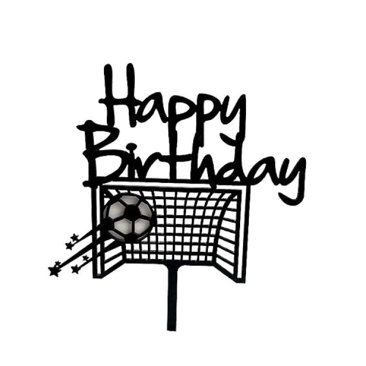 Топпер Happy Birthday ВОРОТА (черный)