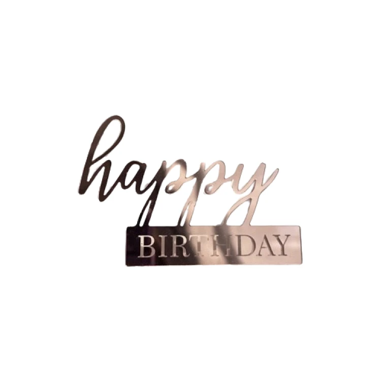 Топпер Happy Birthday розовый
