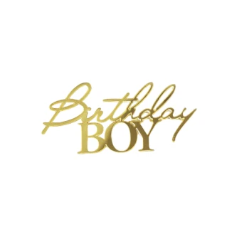 Топпер Birthday BOY золото