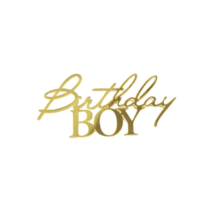 Топпер Birthday BOY золото