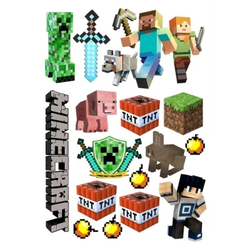 Вафельная картинка MINECRAFT 1