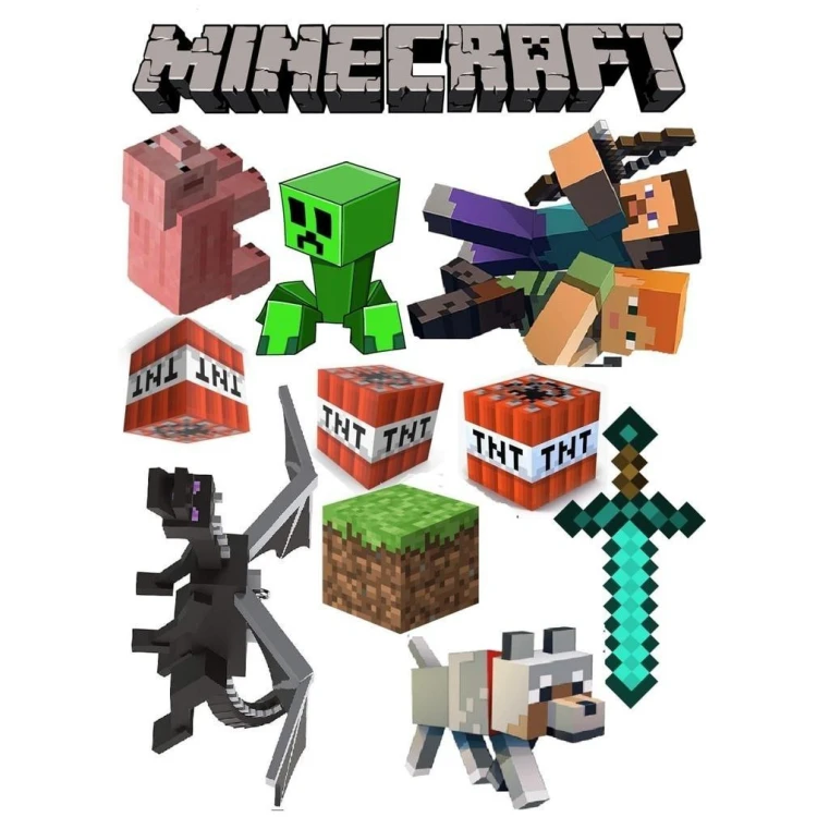 Вафельная картинка MINECRAFT 2