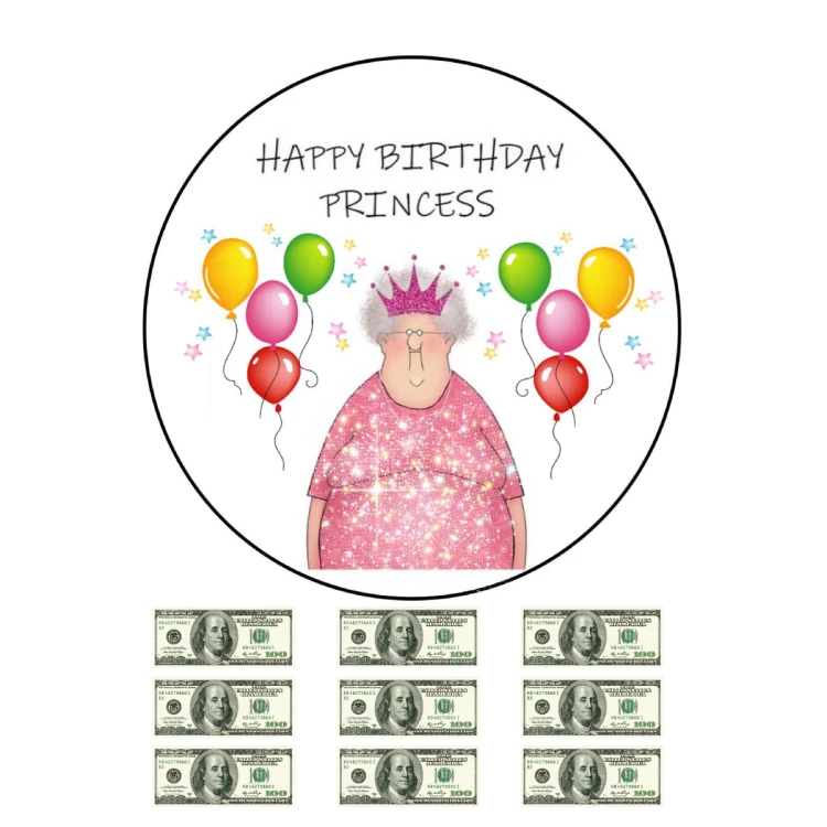 Вафельная картинка  Happy Birthday Princess