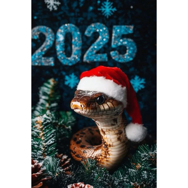 Вафельная картинка Змея 2025