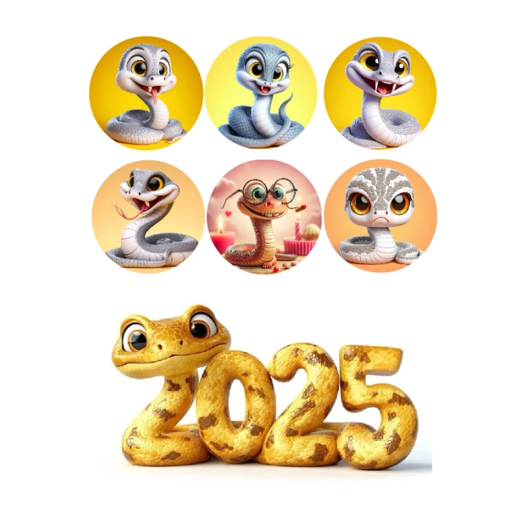 Вафельная картинка Символ 2025 года