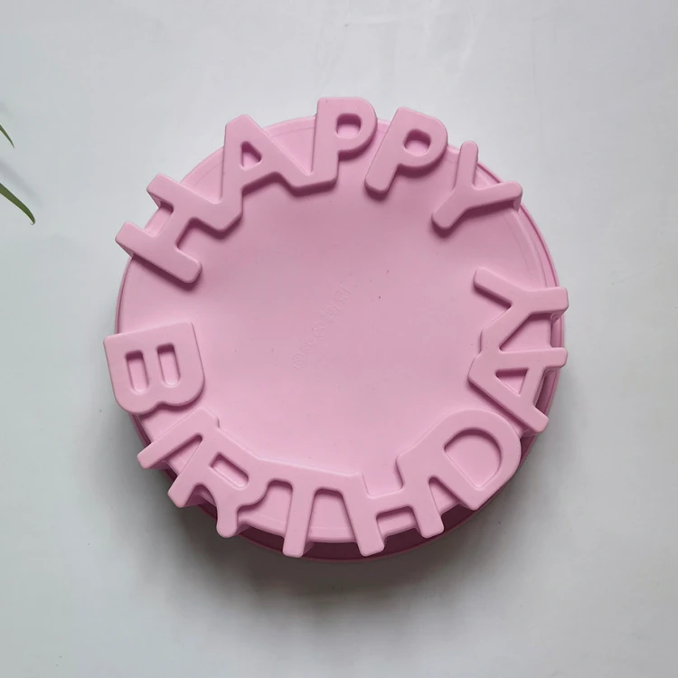 Силиконовая форма Круг Happy Birthday