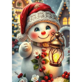 Вафельна картинка Сніговик