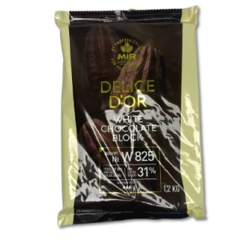 Шоколад W825 Delice D'or 31% белый блок 1,2 кг