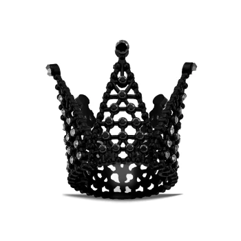 Металлическая корона ЧЁРНАЯ  мини 2