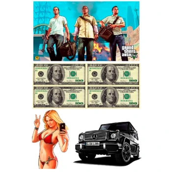 Вафельная картинка GTA
