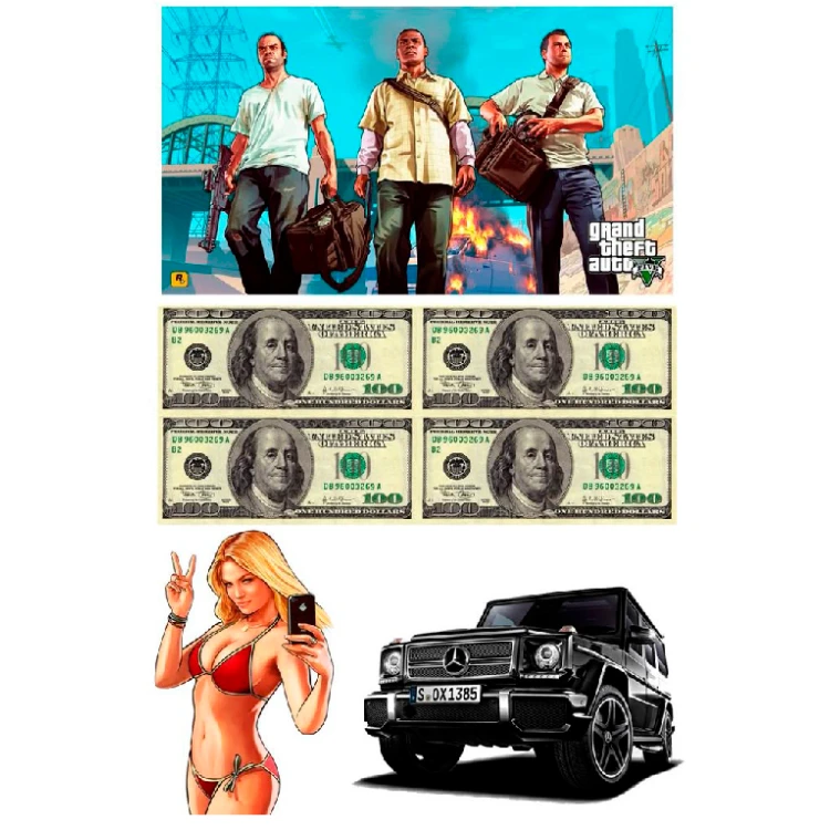 Вафельная картинка GTA