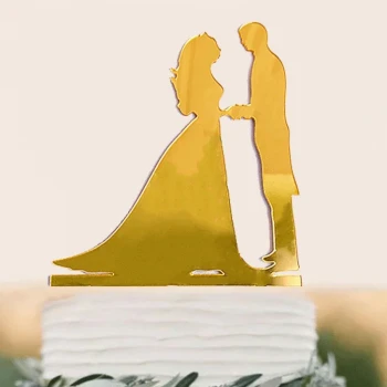 Дзеркальний топер Весілля №2 ЗОЛОТО