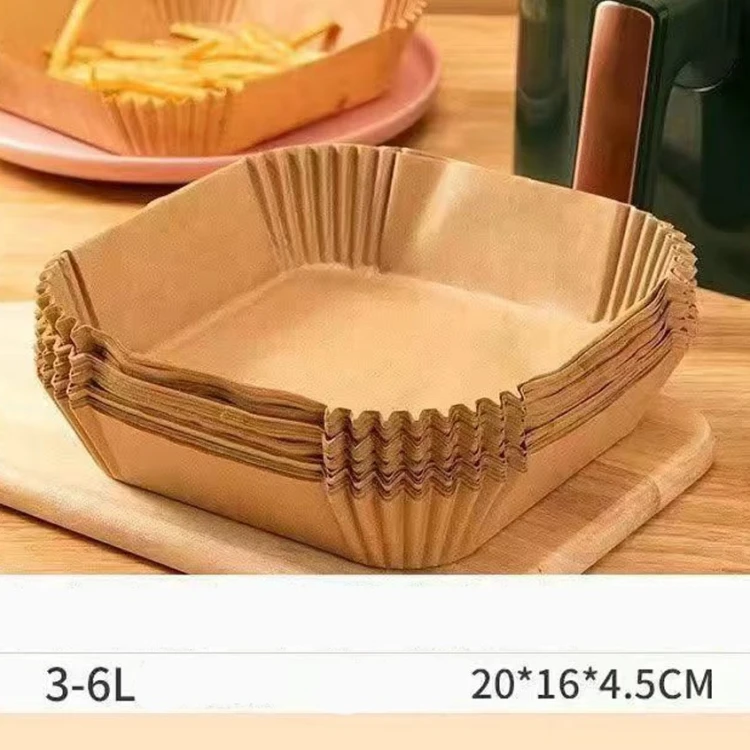Бумажные формы в аэрогриль (20*16*4,5 см) КВАДРАТНАЯ 20 шт