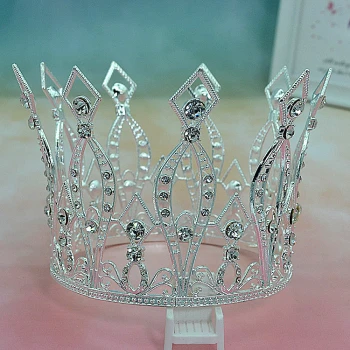 Металлическая корона СЕРЕБРО высокая