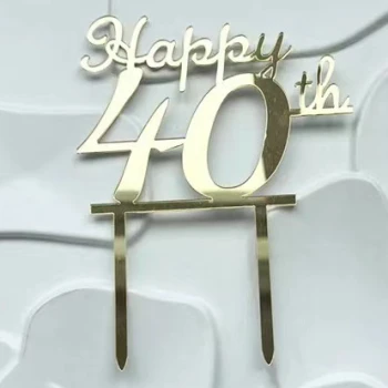 Зеркальный топпер ЗОЛОТО Happy 40
