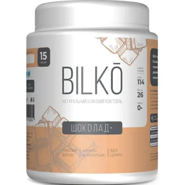 Натуральный белковый коктейль BILKO, Шоколад, 450г