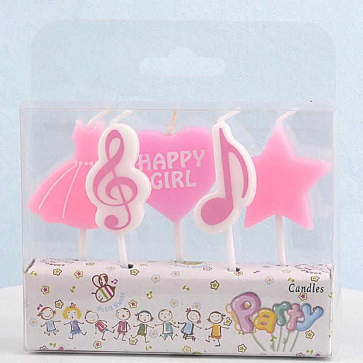 Свечи Happy Girl розовые