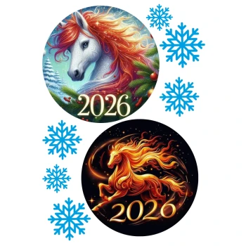 Вафельна картинка Кінь 2026 бенто