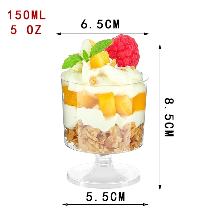 Стаканчики для кейтерингу на ніжці 150 мл 6,5*8,5*5,5 см (10 шт)