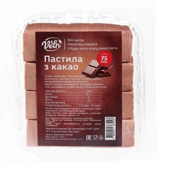 Низкокалорийная пастила с какао тм "VELN"/ "Велн", без сахара, 110г