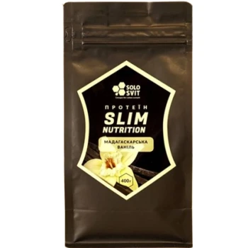 Протеин Slim Nutrition для похудения без сахара ТМ "SOLOSVIT" 400 г, вкус Мадагаскарская ваниль
