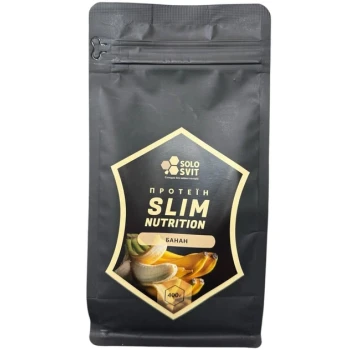 Протеїн Slim Nutrition для схуднення без цукру ТМ "SOLOSVIT" 400 г, смак Банан