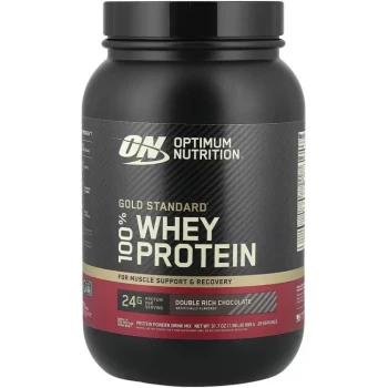 Сывороточный изолят, Optimum Nutrition, 100% Whey Gold Standard - 909 г - Двойной шоколад