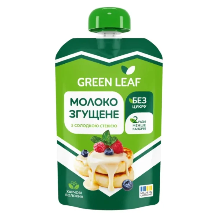 Молоко сгущенное со сладкой стевией 90г GREEN LEAF