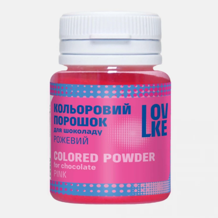 Цветной порошок для шоколада LOVKE Розовый 5 г