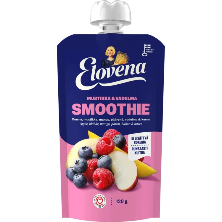 Смузи ELOVENA Черника и Малина 120 мл
