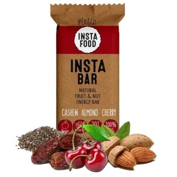 Батончик Insta Food Мигдаль, Вишня та Чіа