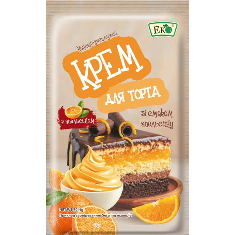 Крем для торта со вкусом апельсина Эко 70 г
