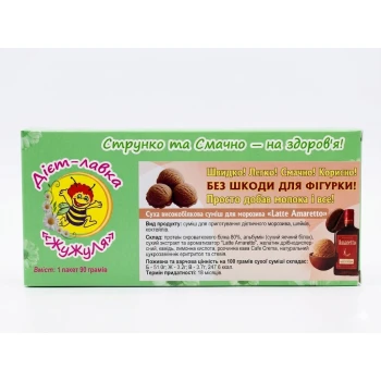 Высокобелковая смесь для мороженого "Latte Amaretto" ТМ ЖуЖуля, 90г