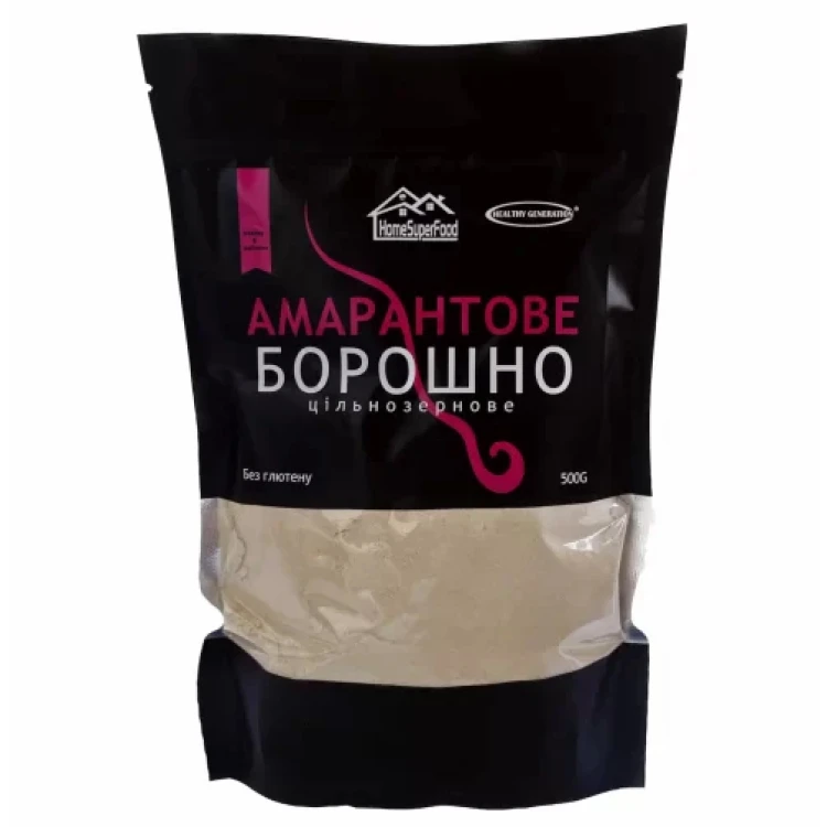 Мука амарантовая, цельнозерновая. Healthy Generation, 500 г.